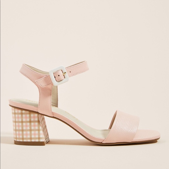 NWT Capelli Rossi Gingham Heeled Sandals - Picture 2 of 4